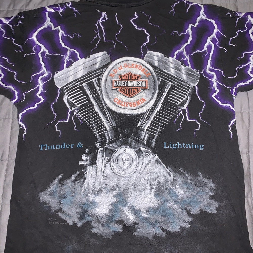 Hand painted Harley Davidson T-shirt